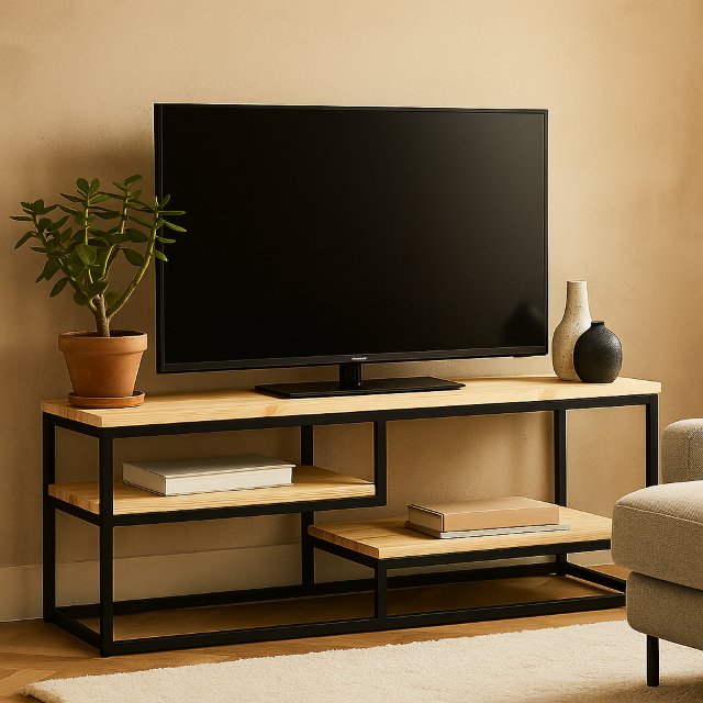 Rack para TV Hierro y Madera - Imagen 4