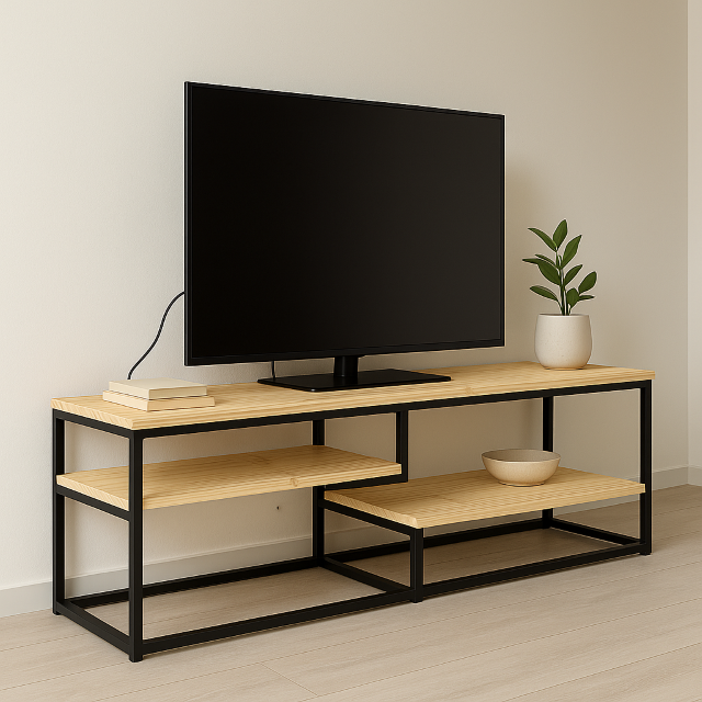 Rack para TV Hierro y Madera - Imagen 2