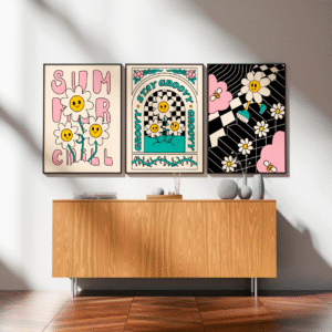 Mural Tríptico Flowers