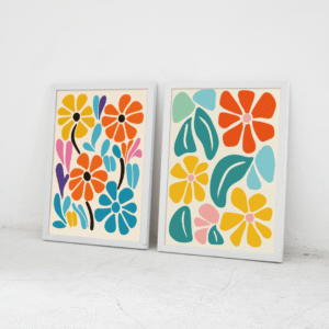 Mural Díptico Jardín Abstracto