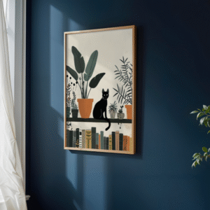 Cuadro Gato Abstracto