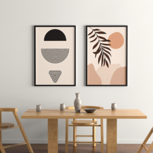 Mural Díptico Paisaje Geométrico